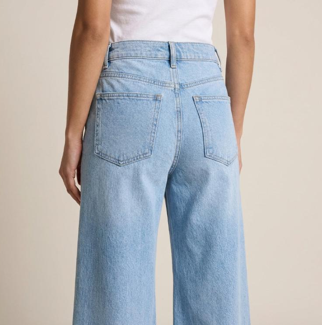 Jean Baggy Wide-Leg Taille Haute Bleu Clair Marrakech - détail dos