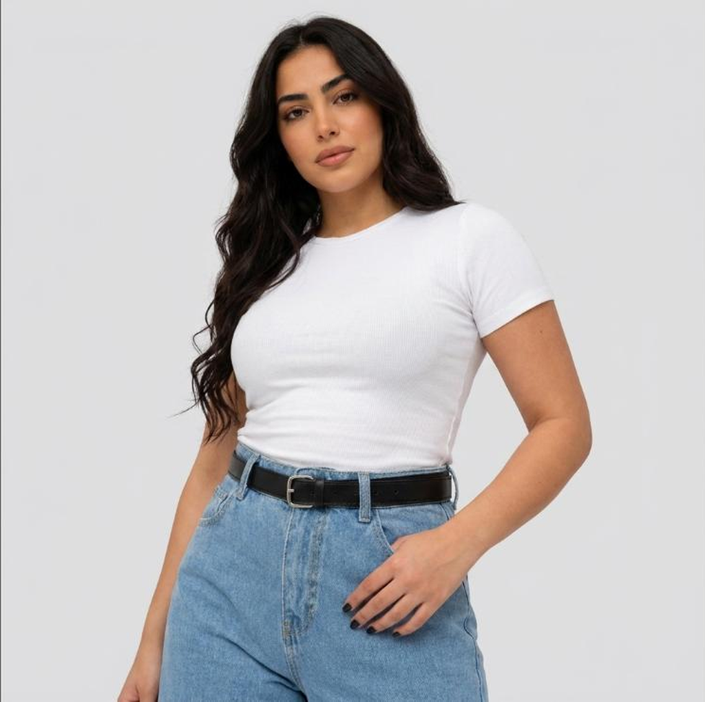 Short Baggy Wide-Leg Taille Haute Bleu Clair Fès - gros plan avant